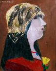 Girl with the Yellow Rose 50×40,5cm oil on canvas Signed upper left: Anna Margit