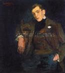 Czóbel Béla  Fiatal férfi portréja,1905 94×84.5cm olaj, vászon Jel. b. f. Czóbel 1905