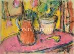Still-Life with Pipe 43,5×58cm Pastel on paper Signed bottom left: Czóbel