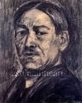 István Nagy Self-portrait, c.1924 36×29cm coal on cardboard Signed bottom right: Nagy István