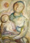 Menyhért Tóth Mother with her Child c.1950 35×25cm oil on paper Signed bottom right: TM Reproduced